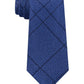 Gravata Calvin Klein Masculina Stitch Plaid Slim Silk Azul Tamanho Único