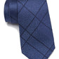 Gravata Calvin Klein Masculina Stitch Plaid Slim Silk Azul Tamanho Único