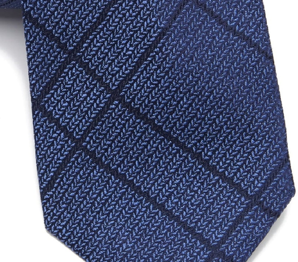 Gravata Calvin Klein Masculina Stitch Plaid Slim Silk Azul Tamanho Único