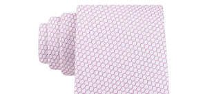 Gravata Slim Calvin Klein Masculina Micro Hexagons Rosa Tamanho Regular
