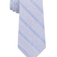 Gravata Slim Listrada Masculina Calvin Klein Azul Marinho Tamanho Regular