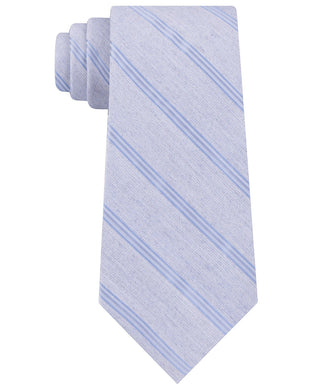 Gravata Slim Listrada Masculina Calvin Klein Azul Marinho Tamanho Regular