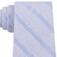 Gravata Slim Listrada Masculina Calvin Klein Azul Marinho Tamanho Regular