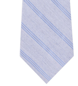 Gravata Slim Listrada Masculina Calvin Klein Azul Marinho Tamanho Regular