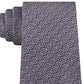 Gravata Calvin Klein Masculina Linear Hex-Dot de Seda Cinza Tamanho Regular