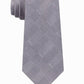 Gravata Calvin Klein Masculina Slim Tonal Xadrez de Seda Cinza Tamanho Regular