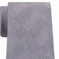 Gravata Calvin Klein Masculina Slim Tonal Xadrez de Seda Cinza Tamanho Regular