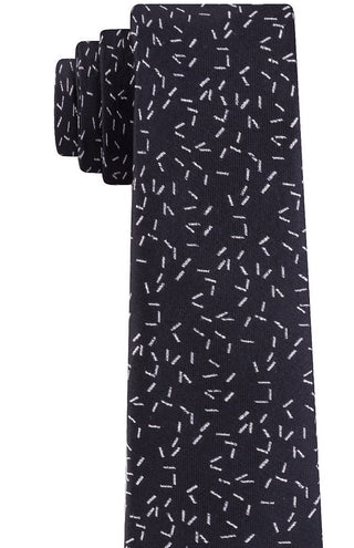 Gravata Calvin Klein Masculina Skinny com Traços Dispersos Preta Tamanho Regular