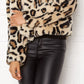 Jaqueta Levi's Feminina com Estampa de Leopardo e Pele Sintética, Tamanho Médio e Grande, Amarela