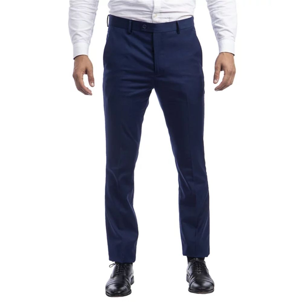 Calças Sean Alexander Masculinas Stretch Ultra Slim Fit Azul Marinho Tamanho 38