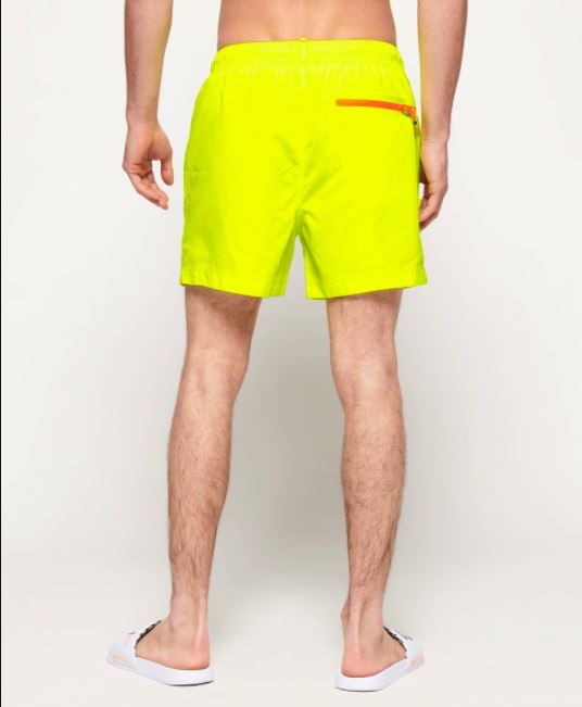Superdry Shorts de Natação Masculino Beach Volley Amarelo Tamanho XX-G