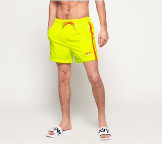Superdry Shorts de Natação Masculino Beach Volley Amarelo Tamanho XX-G