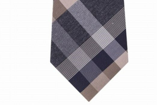 Gravata Slim Xadrez Rubi Masculina Kenneth Cole Reaction Marrom Tamanho Regular