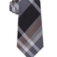 Gravata xadrez masculina Tre da Kenneth Cole Reaction, preta, tamanho regular