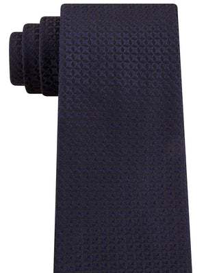 Gravata masculina Kenneth Cole Reaction Slim Iridescent Geo Navy, tamanho regular