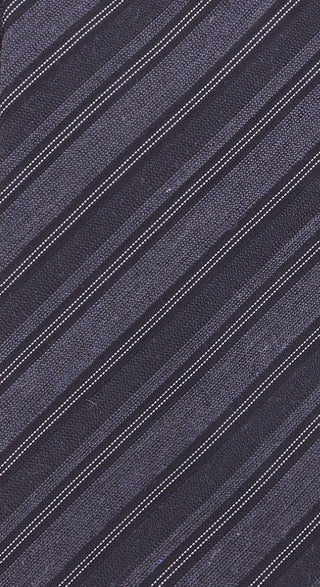 Gravata masculina Kenneth Cole Reaction Stone Slim Stripe preta tamanho regular