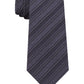 Gravata masculina Kenneth Cole Reaction Stone Slim Stripe preta tamanho regular
