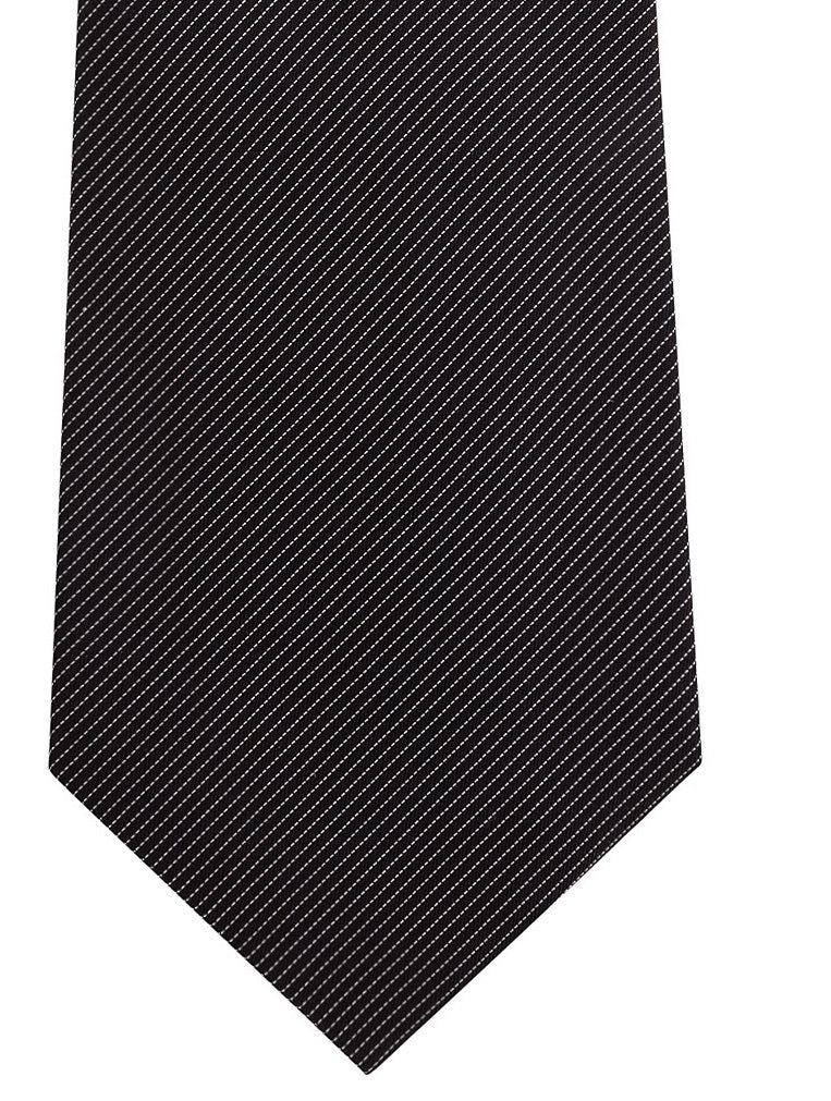 Gravata Kenneth Cole Reaction Masculina Classic Stripe Preta Tamanho Regular