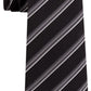 Gravata listrada masculina Kenneth Cole Reaction Veloutine preta tamanho regular