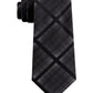 Gravata xadrez slim masculina Kenneth Cole Reaction, preta, tamanho regular