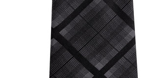 Gravata xadrez slim masculina Kenneth Cole Reaction, preta, tamanho regular