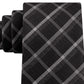 Gravata xadrez clássica masculina Kenneth Cole Reaction Stone, preta, tamanho regular