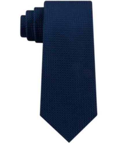 Gravata geométrica Kenneth Cole Reaction masculina, alta, baixa, slim, azul marinho, tamanho regular
