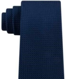 Gravata geométrica Kenneth Cole Reaction masculina, alta, baixa, slim, azul marinho, tamanho regular