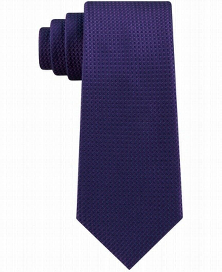Gravata geométrica Kenneth Cole Reaction masculina, alta, baixa, justa, roxa, tamanho regular