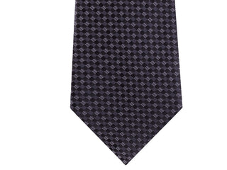 Gravata Slim Masculina Kenneth Cole Reaction Micro Checkerboard Preta Tamanho Regular