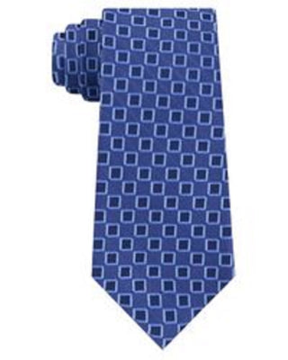 Gravata Geo Slim Outline Masculina Kenneth Cole Reaction Azul Tamanho Regular