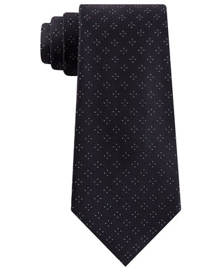 Gravata Geométrica Quadrada Aberta Masculina Kenneth Cole Reaction Preta Tamanho Regular