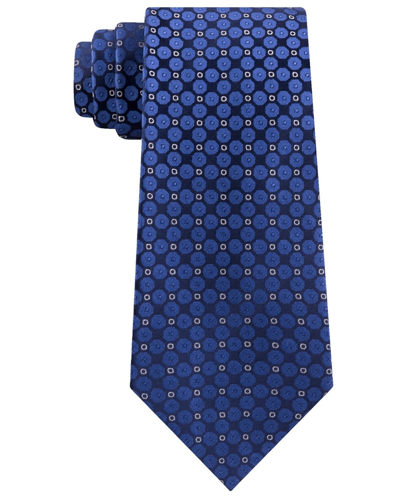 Gravata masculina Kenneth Cole Reaction Mosaic Slim Geo Navy, tamanho regular
