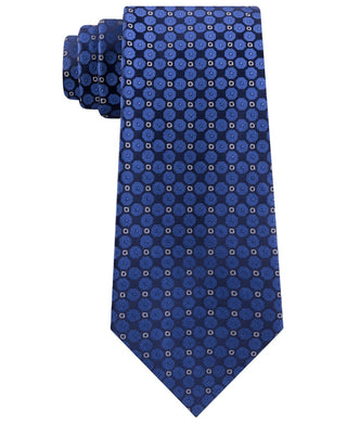Gravata masculina Kenneth Cole Reaction Mosaic Slim Geo Navy, tamanho regular