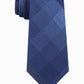Gravata xadrez slim masculina Kenneth Cole Reaction azul tamanho regular