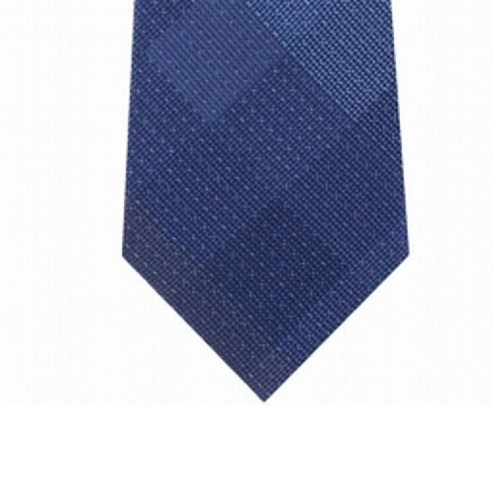 Gravata xadrez slim masculina Kenneth Cole Reaction azul tamanho regular
