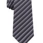 Gravata Slim Listrada Masculina Kenneth Cole Reaction Preta Tamanho Regular