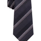 Gravata listrada texturizada Kenneth Cole Reaction masculina, preta, tamanho regular