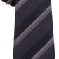 Gravata listrada texturizada Kenneth Cole Reaction masculina, preta, tamanho regular