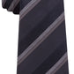 Gravata listrada texturizada Kenneth Cole Reaction masculina, preta, tamanho regular