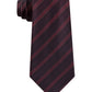 Gravata Masculina Kenneth Cole Reaction Slim Metallic Dot Stripe Vermelha Tamanho Regular