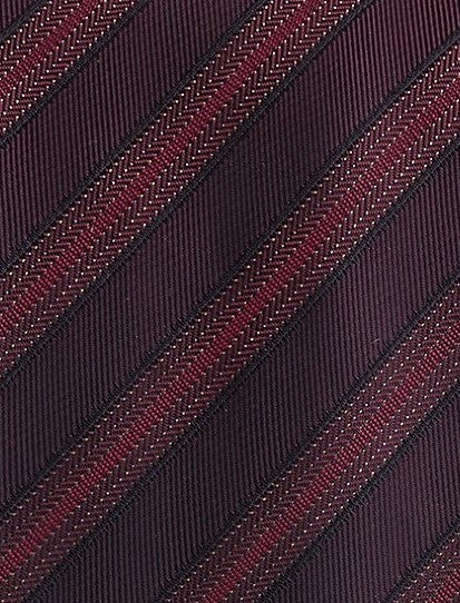 Gravata Masculina Kenneth Cole Reaction Slim Metallic Dot Stripe Vermelha Tamanho Regular