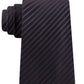 Gravata listrada fina masculina Kenneth Cole Reaction, preta, tamanho regular