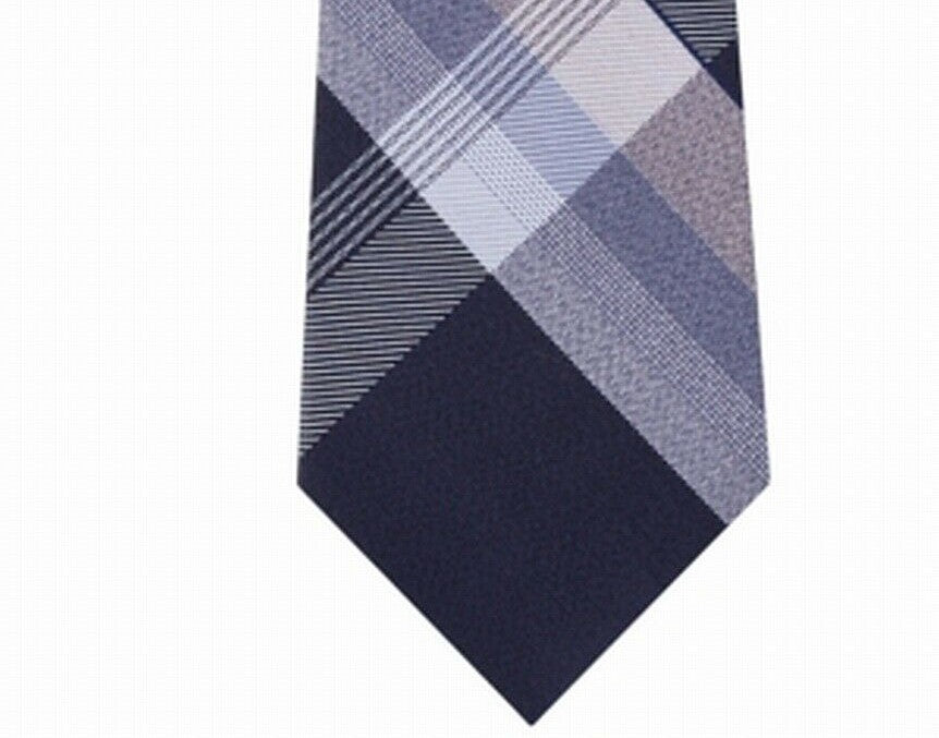 Gravata xadrez fina Parkway masculina Kenneth Cole Reaction preta tamanho regular