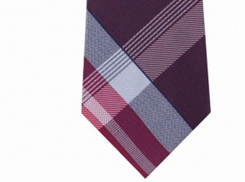 Gravata xadrez fina Parkway masculina Kenneth Cole Reaction vermelha tamanho regular
