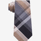 Gravata xadrez masculina Kenneth Cole Reaction Plazza Slim, marrom, tamanho regular