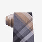 Gravata xadrez masculina Kenneth Cole Reaction Plazza Slim, marrom, tamanho regular