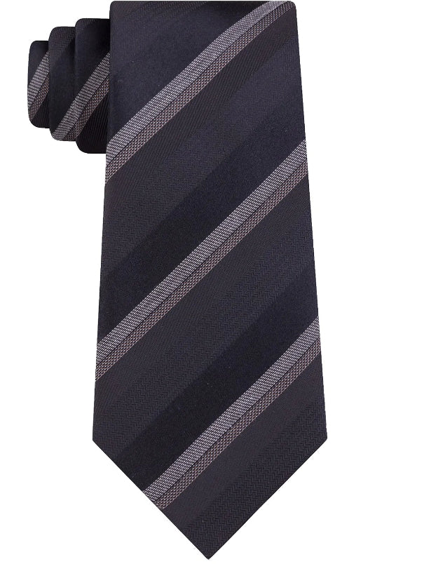 Gravata xadrez Adam Slim masculina Kenneth Cole Reaction preta tamanho único