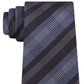 Gravata xadrez slim masculina Kenneth Cole Reaction cinza tamanho regular