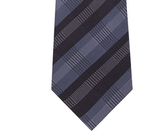 Gravata xadrez slim masculina Kenneth Cole Reaction cinza tamanho regular